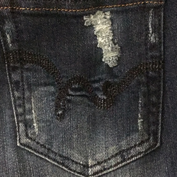 Women’s Machine Pour Neuf mode Distressed Jeans Sz 9 Juniors - Picture 6 of 12